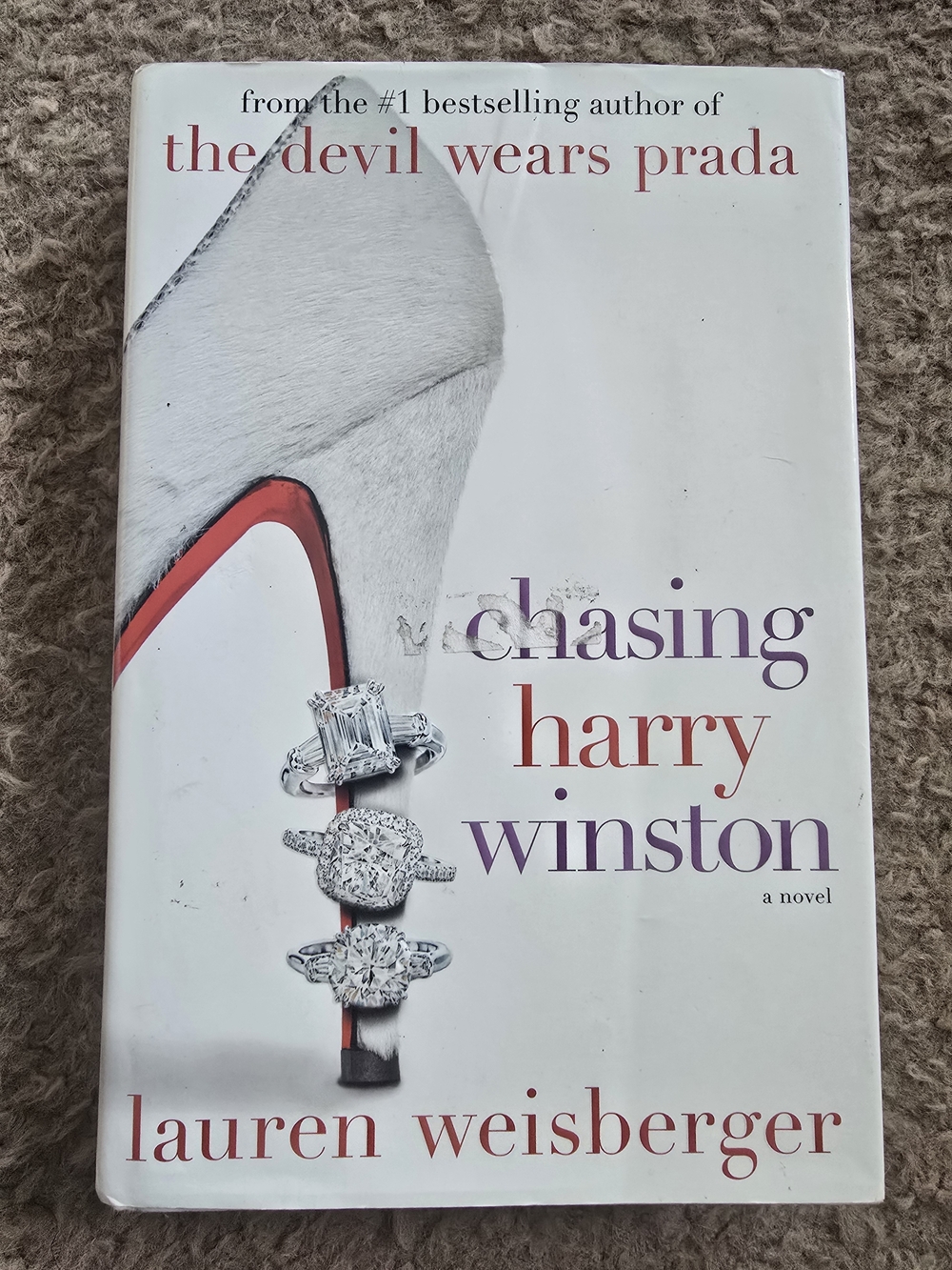 3/$15 Chasing Harry Winston by Lauren Weisberger - White Cover with Red Accent